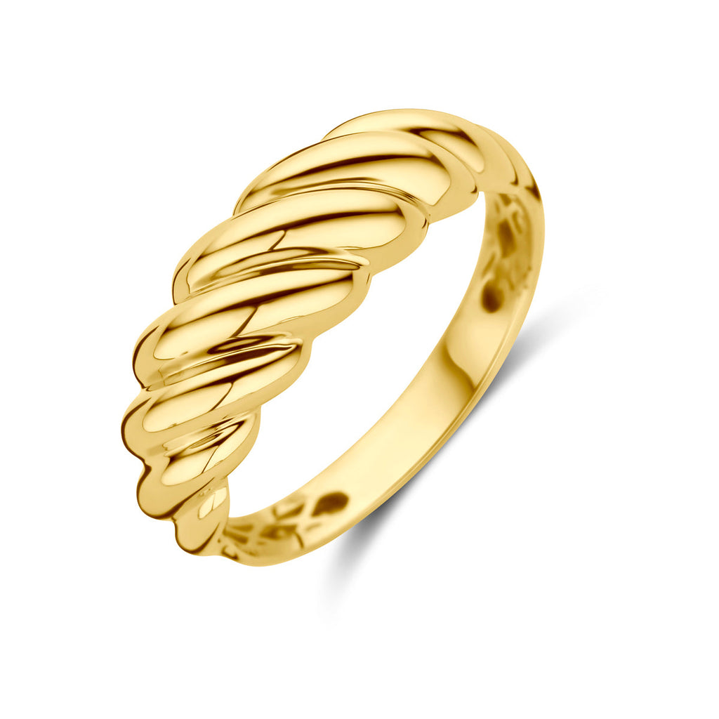 Ring gedraaid 14k geelgoud