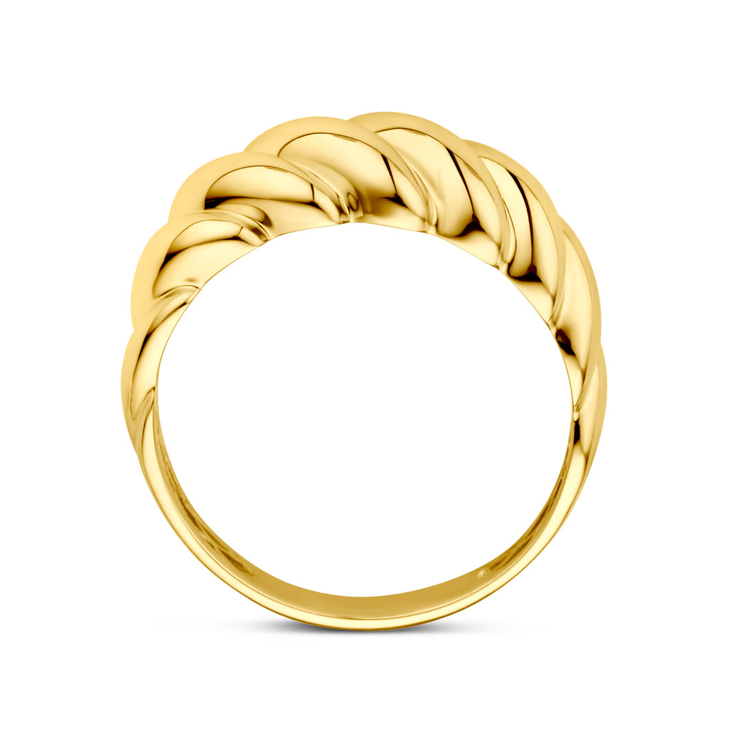 Ring gedraaid 14k geelgoud