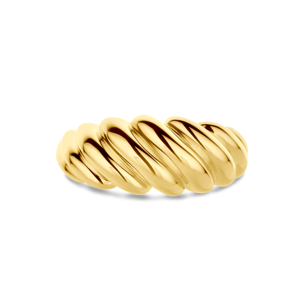 Ring gedraaid 14k geelgoud