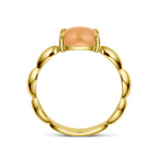 Ring perzik carneool 14k geelgoud