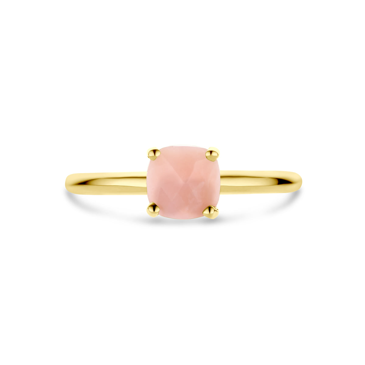 Ring roze opaal 14k geelgoud