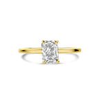 Ring zirkonia 14k geelgoud