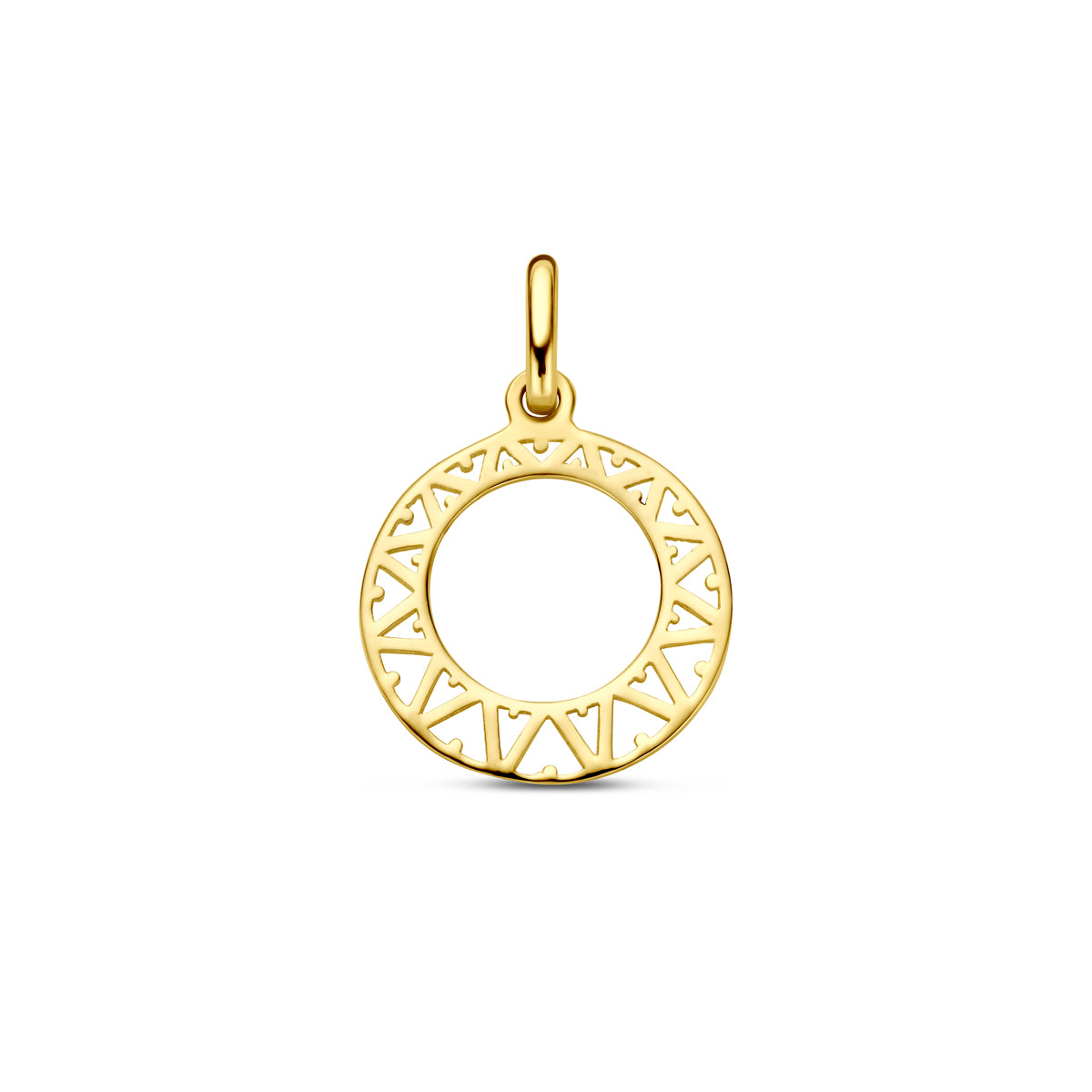 Hanger cirkel 14k geelgoud