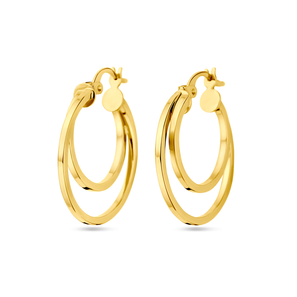 Oorringen 22,5 mm 14k geelgoud