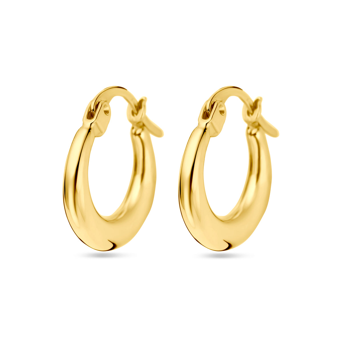 Oorringen 16 mm 14k geelgoud