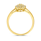 Ring zirkonia 14k geelgoud