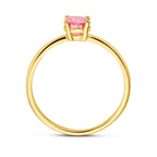 Ring padparadscha zirkonia 14k geelgoud