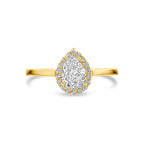 Ring zirkonia 14k geelgoud