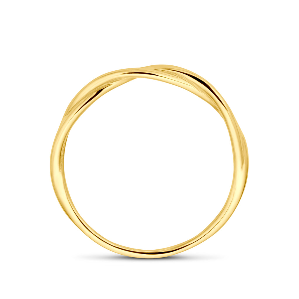 Ring gedraaid 14k geelgoud