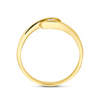 Ring zirkonia 14k geelgoud