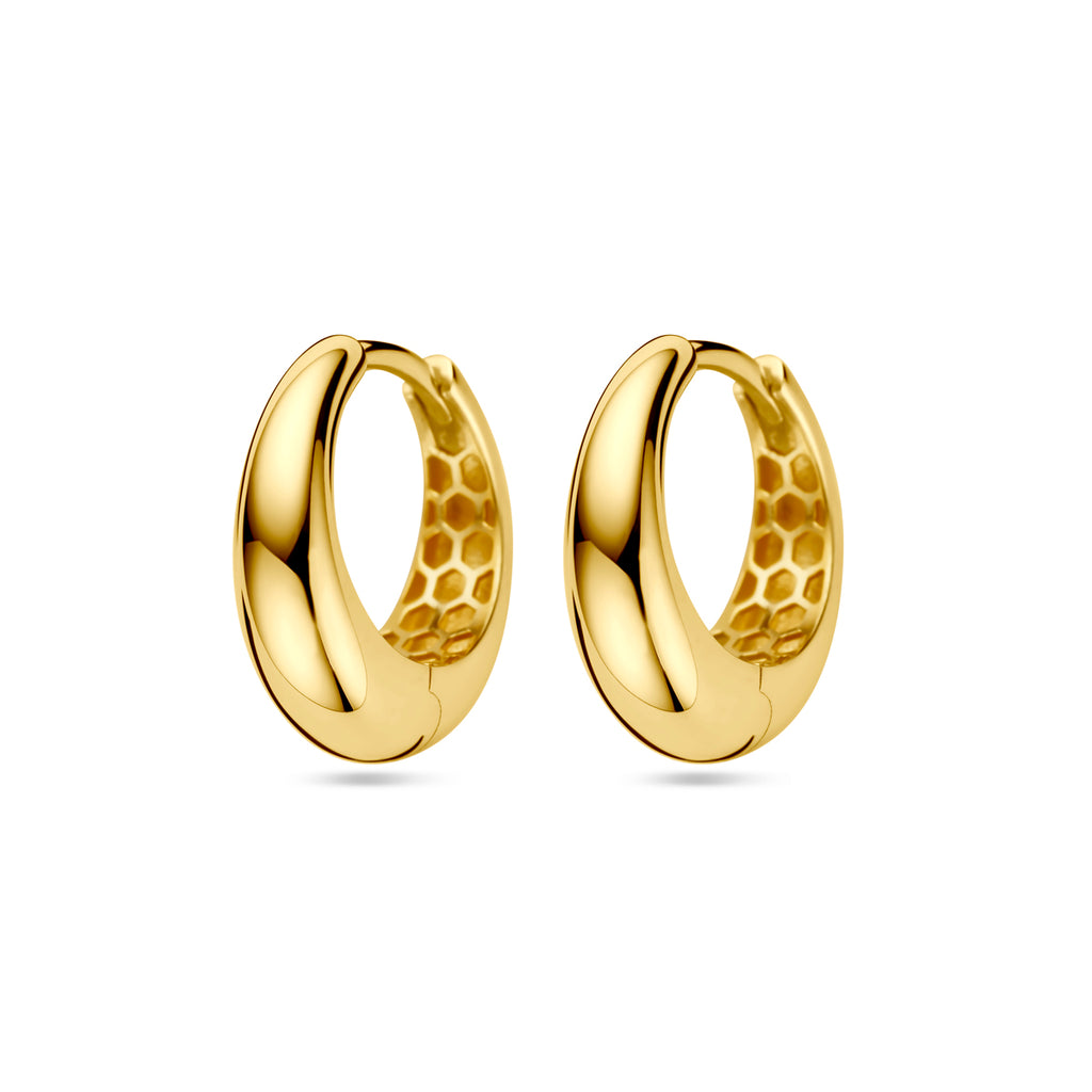 Klapoorringen 14k geelgoud
