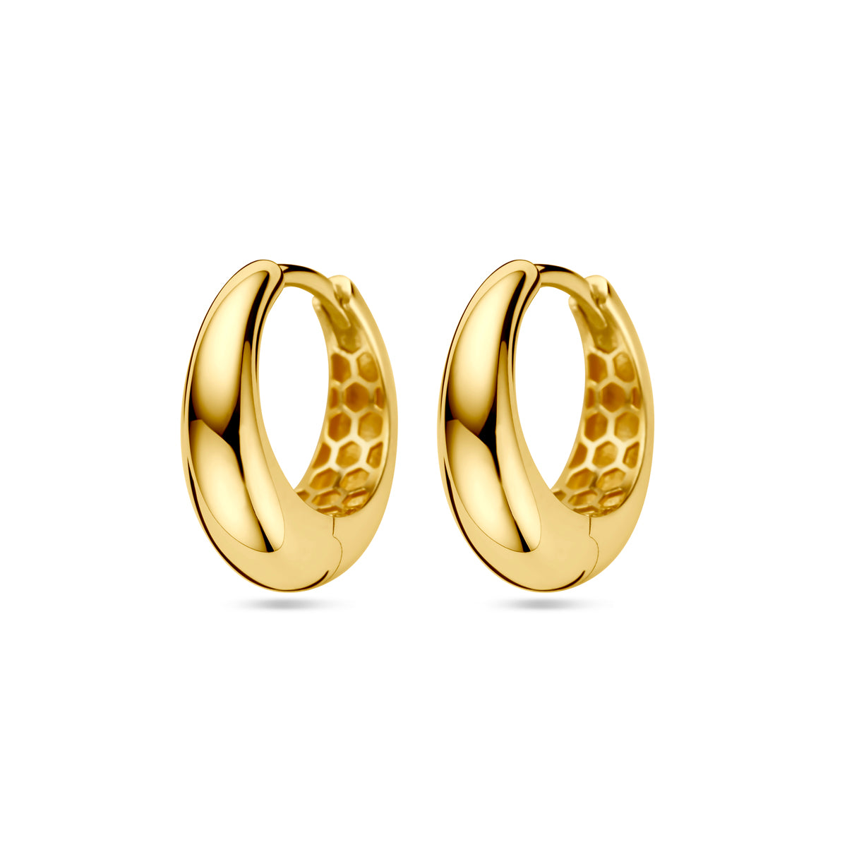 Klapoorringen 14k geelgoud