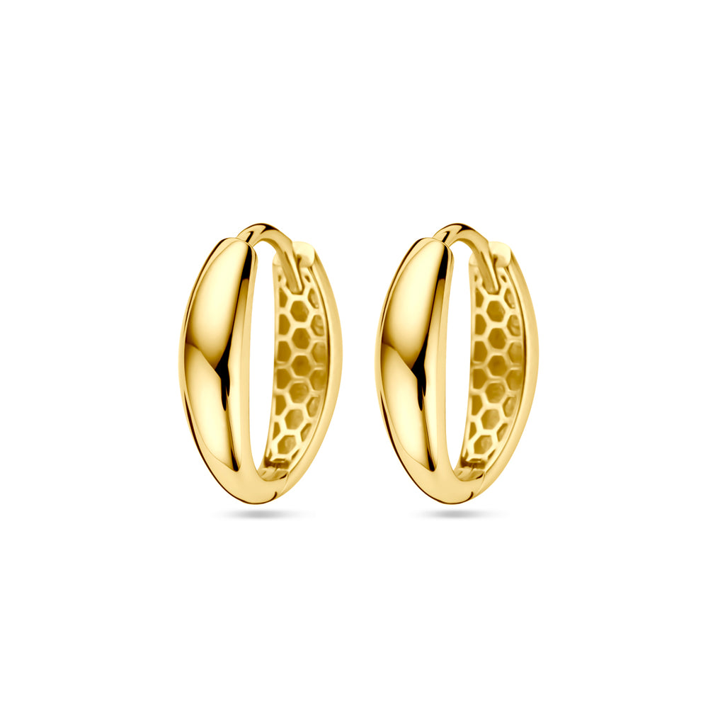 Klapoorringen 14k geelgoud