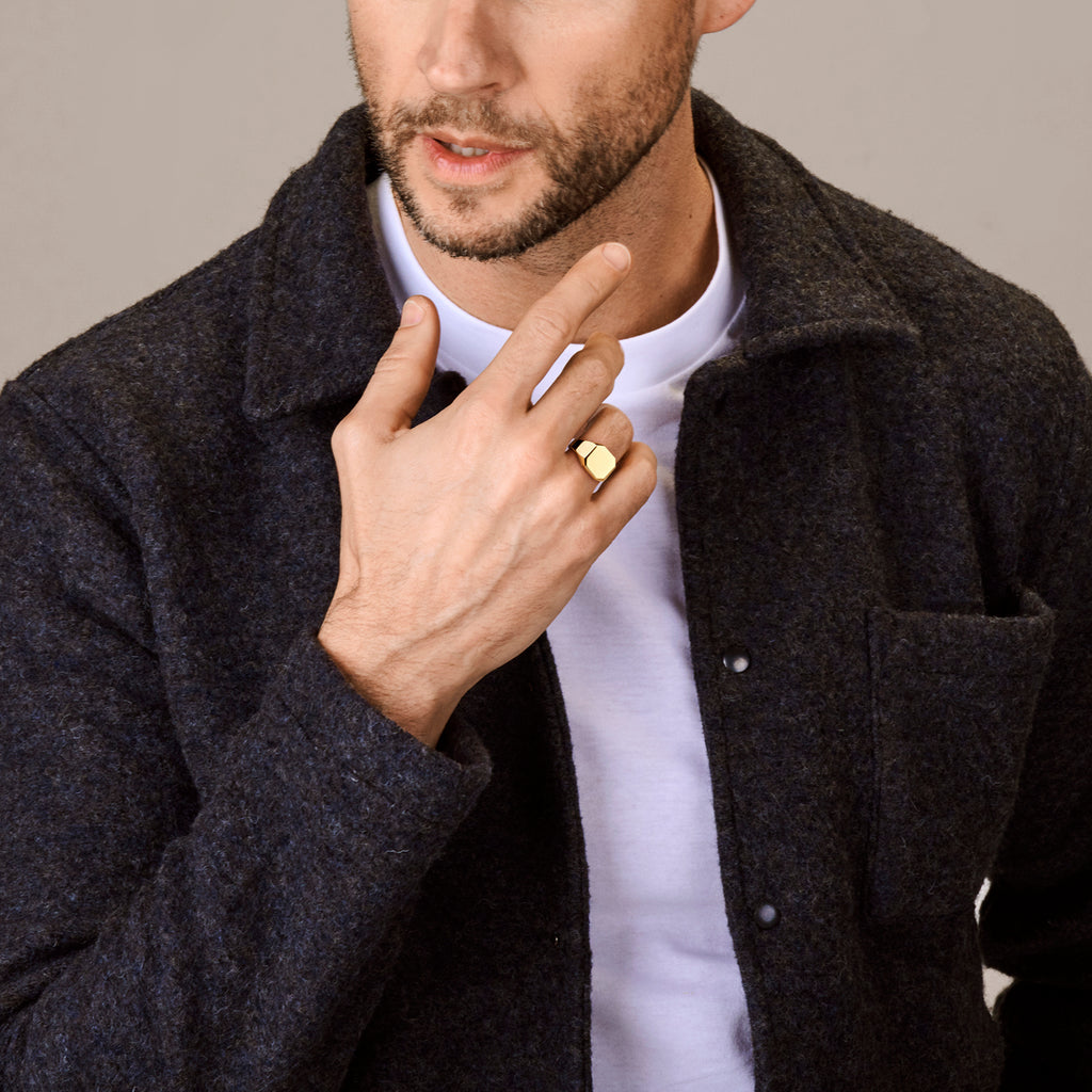 Graveerring 14k geelgoud