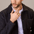 Graveerring 14k geelgoud