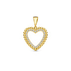 Hanger hartje zirkonia 14k geelgoud