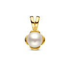 Hanger bloem parel 14k geelgoud