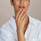 Ring bloem parel 14k geelgoud