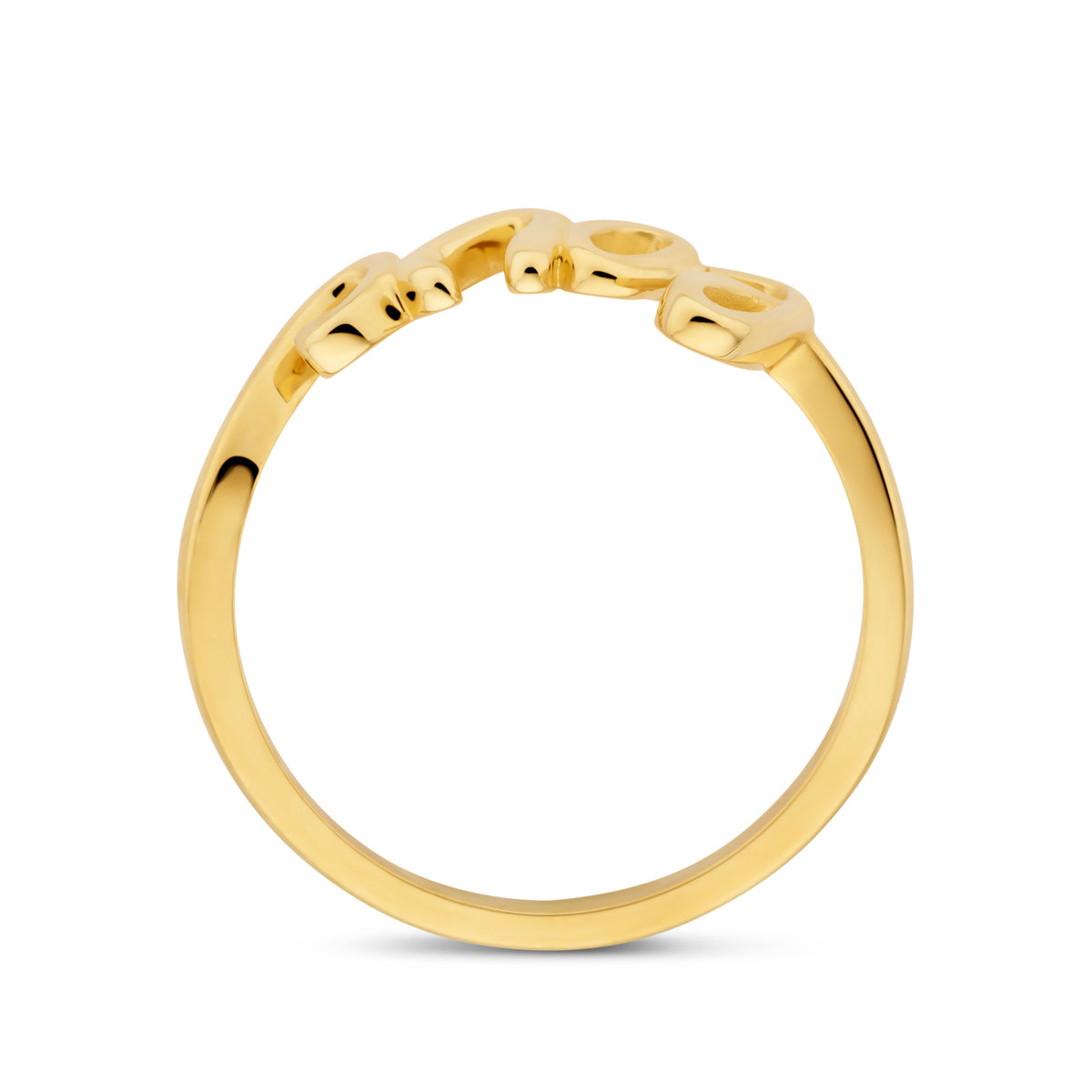 Ring love 14k geelgoud