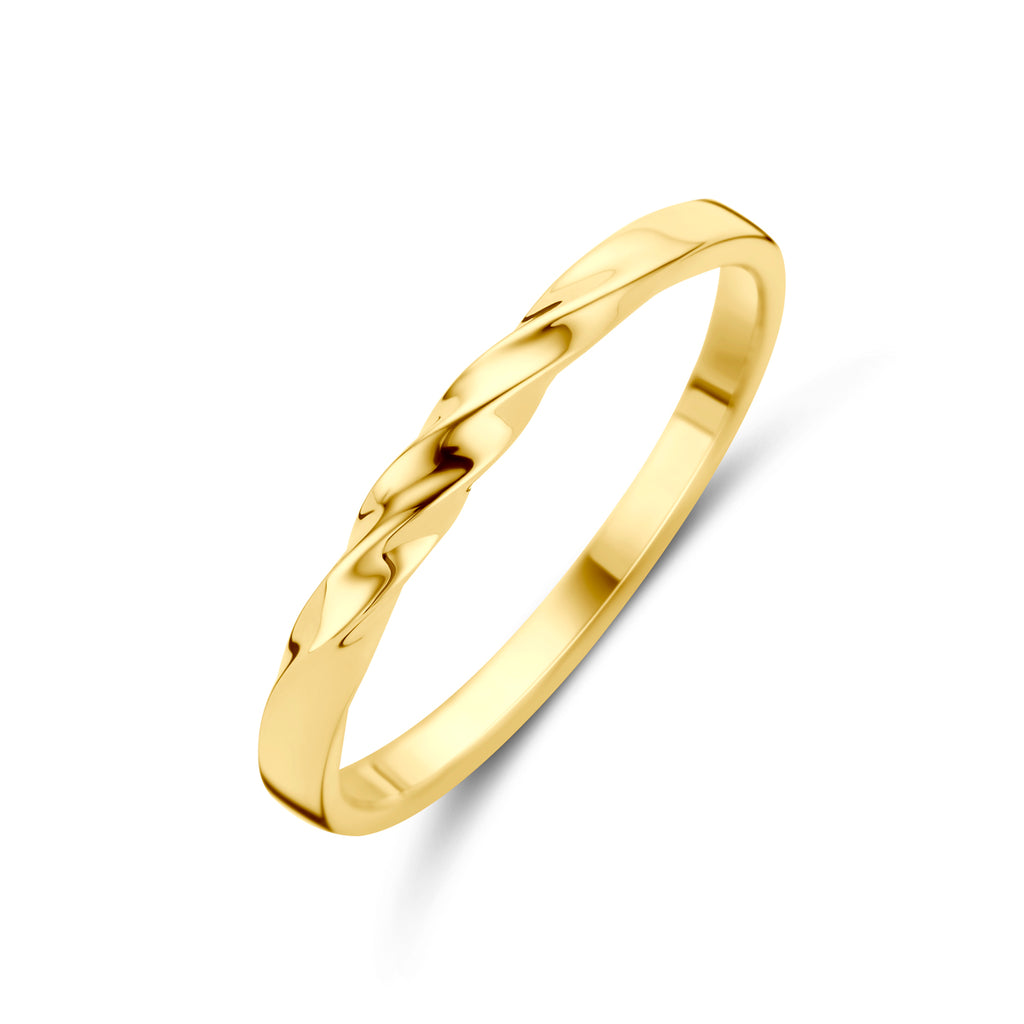 Ring gedraaid 14k geelgoud