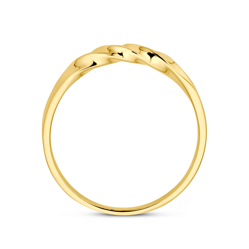 Ring gedraaid 14k geelgoud