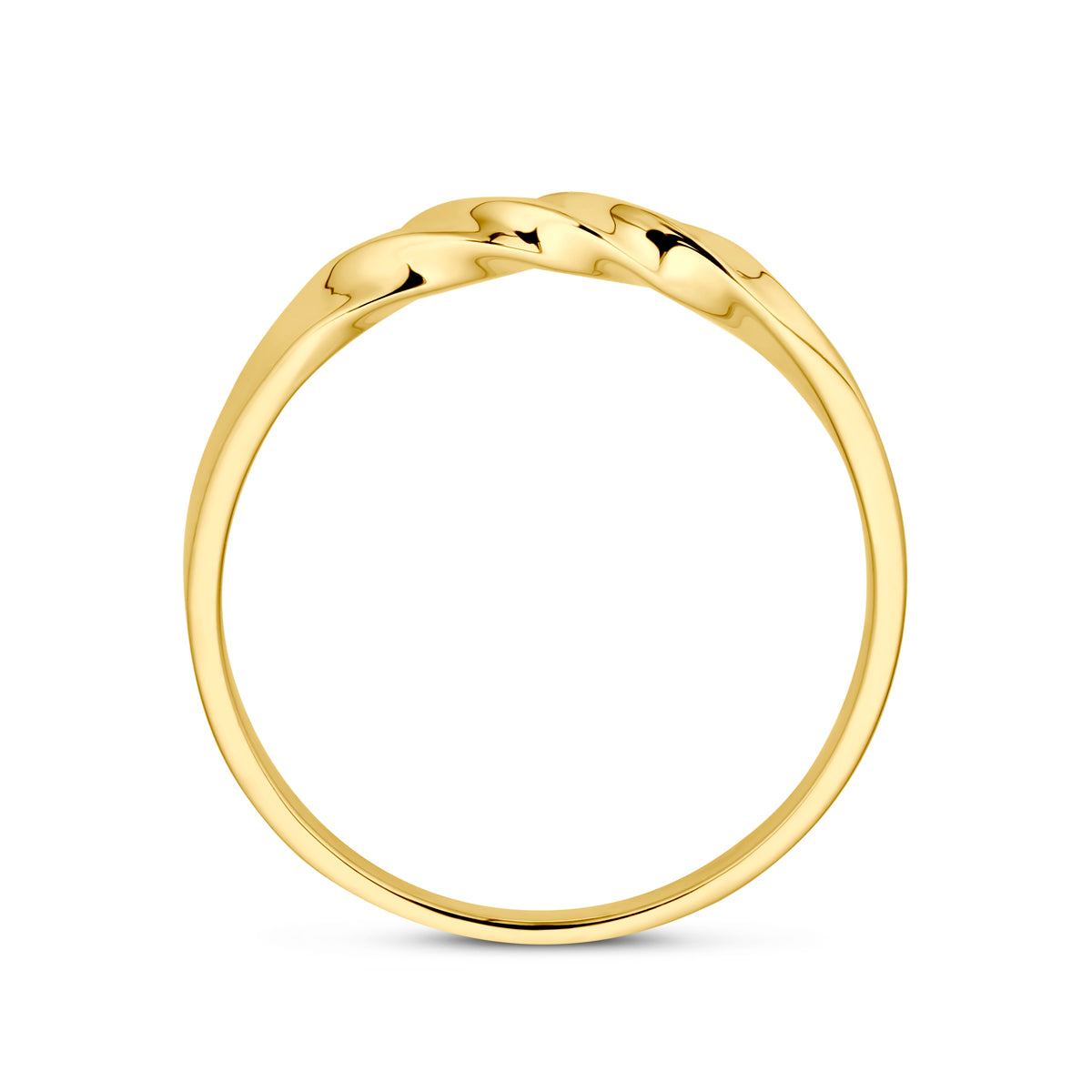 Ring gedraaid 14k geelgoud