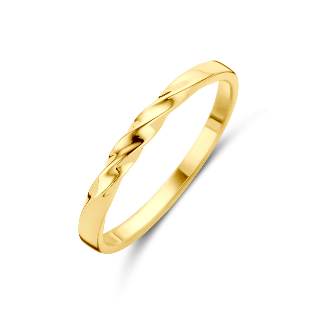 Ring gedraaid 14k geelgoud
