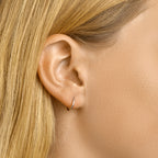 Oorringen 1,3 mm  ronde buis 14k witgoud