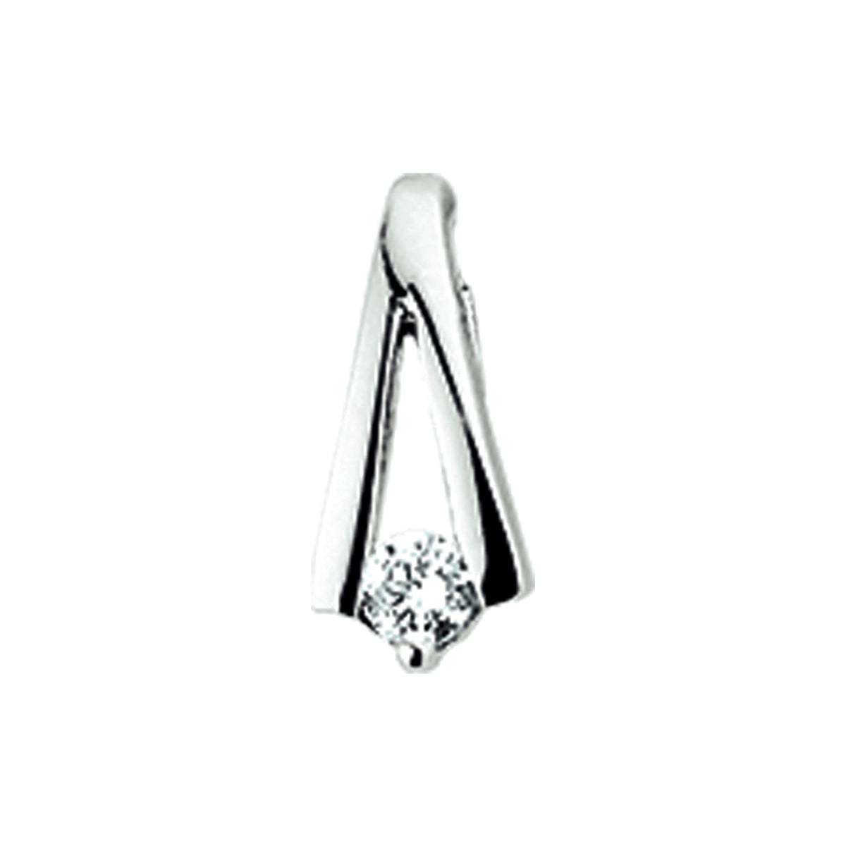 Hanger diamant 0.05ct h p1 14k witgoud