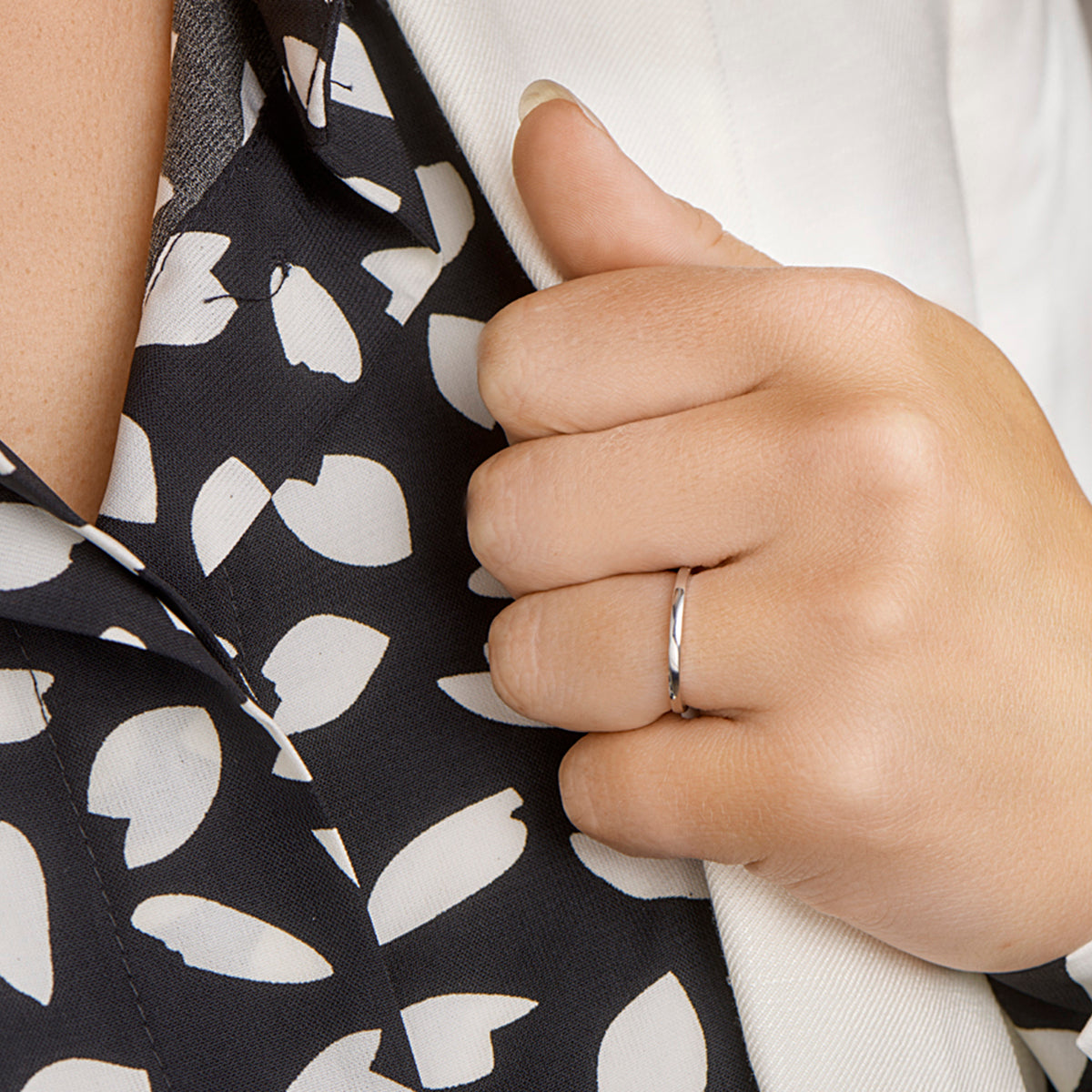 Aanschuifring 14k witgoud