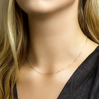 Collier venetiaans 0,8 mm 14k witgoud