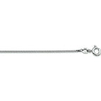 Collier gourmette 4-zijdes geslepen 1,2 mm 14k witgoud