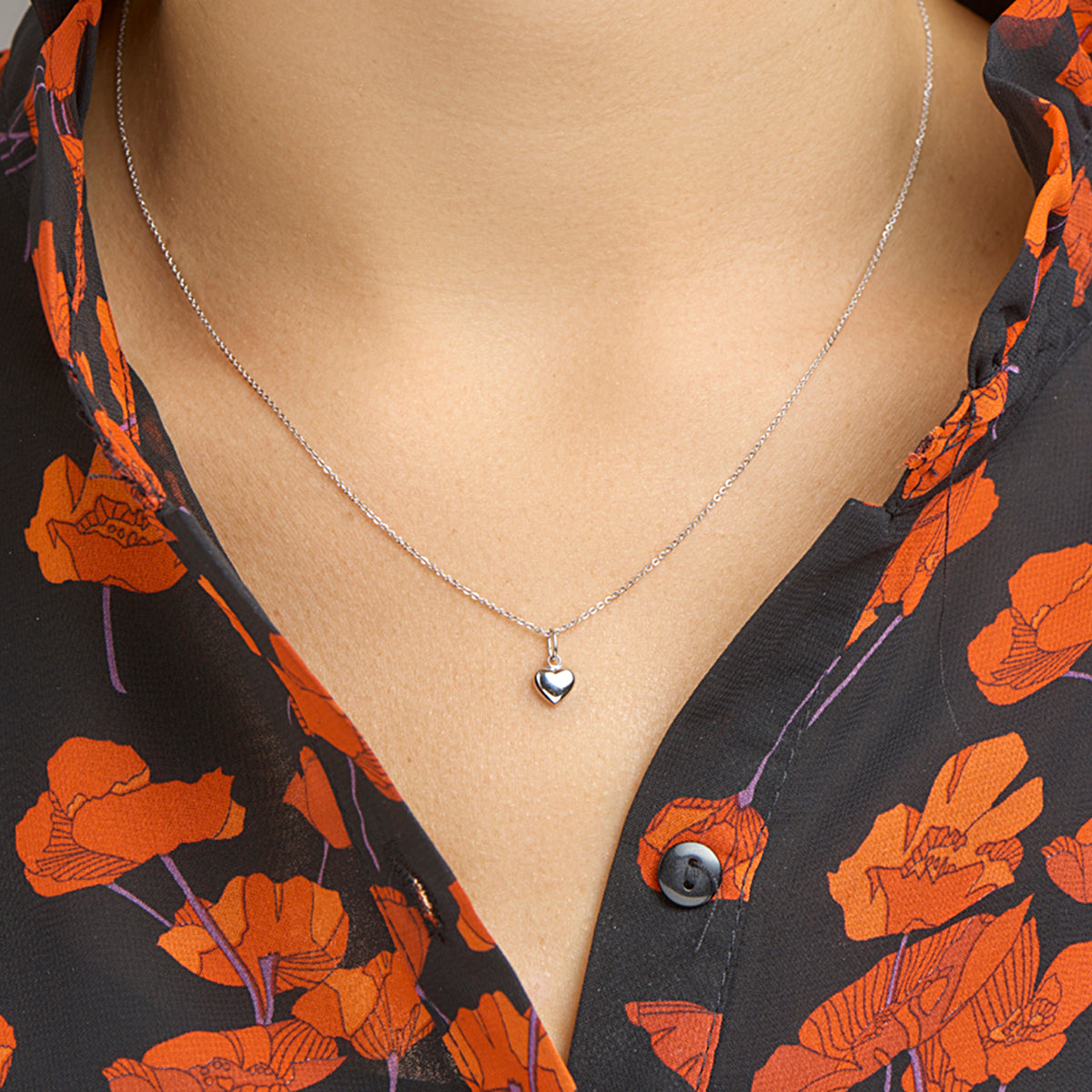 Hanger hart 14k witgoud