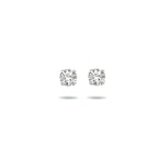 Oorknoppen zirkonia 14k witgoud