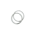 Oorringen 1,5 mm ronde buis 14k witgoud