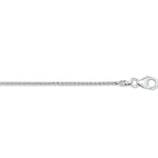 Collier vossestaart 1,3 mm 14k witgoud