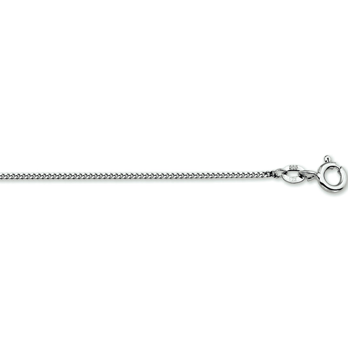 Collier gourmette 1,0 mm 14k witgoud