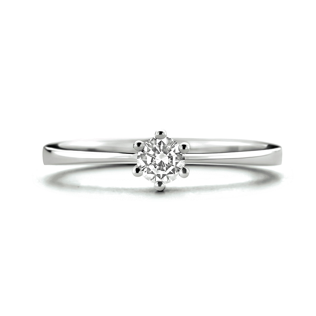 Ring zirkonia 14k witgoud