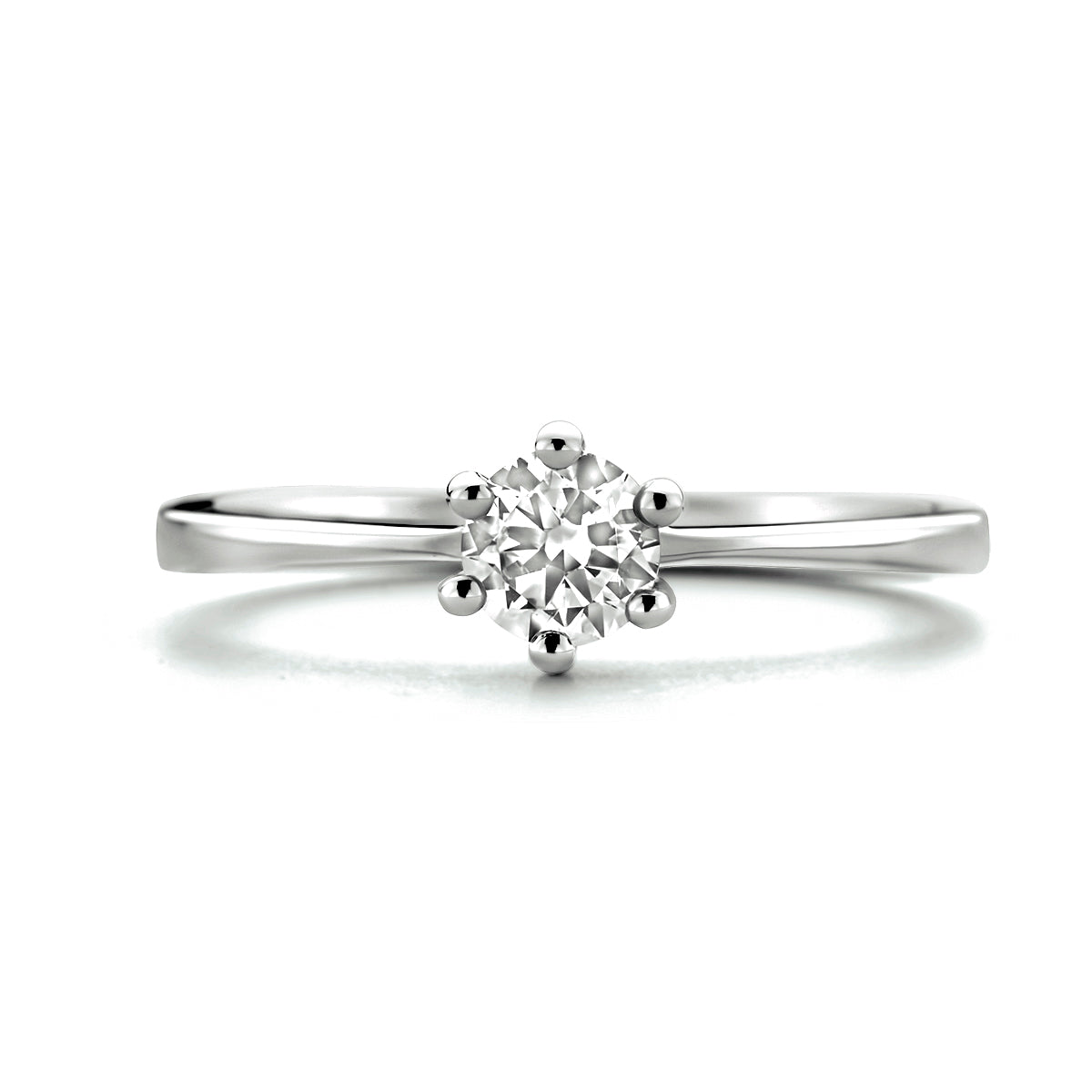 Ring zirkonia 14k witgoud