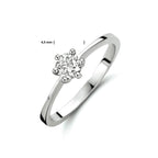 Ring zirkonia 14k witgoud