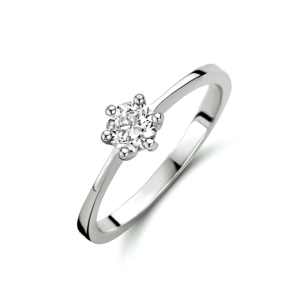 Ring zirkonia 14k witgoud