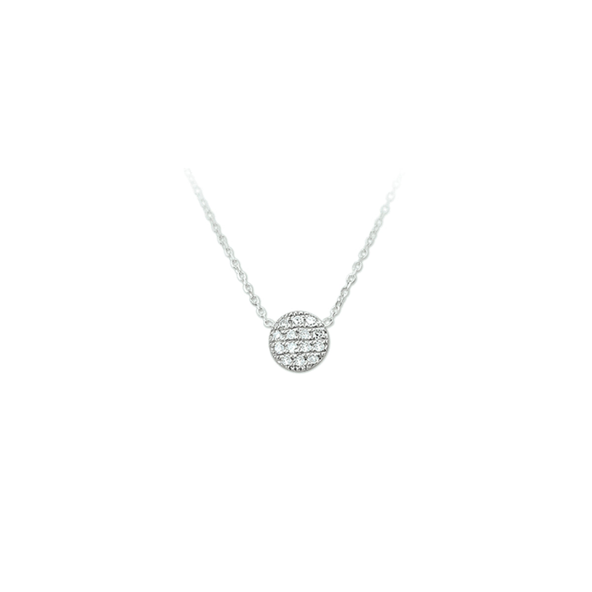 Collier diamant 0.07ct h si 40 - 42 cm 14k witgoud