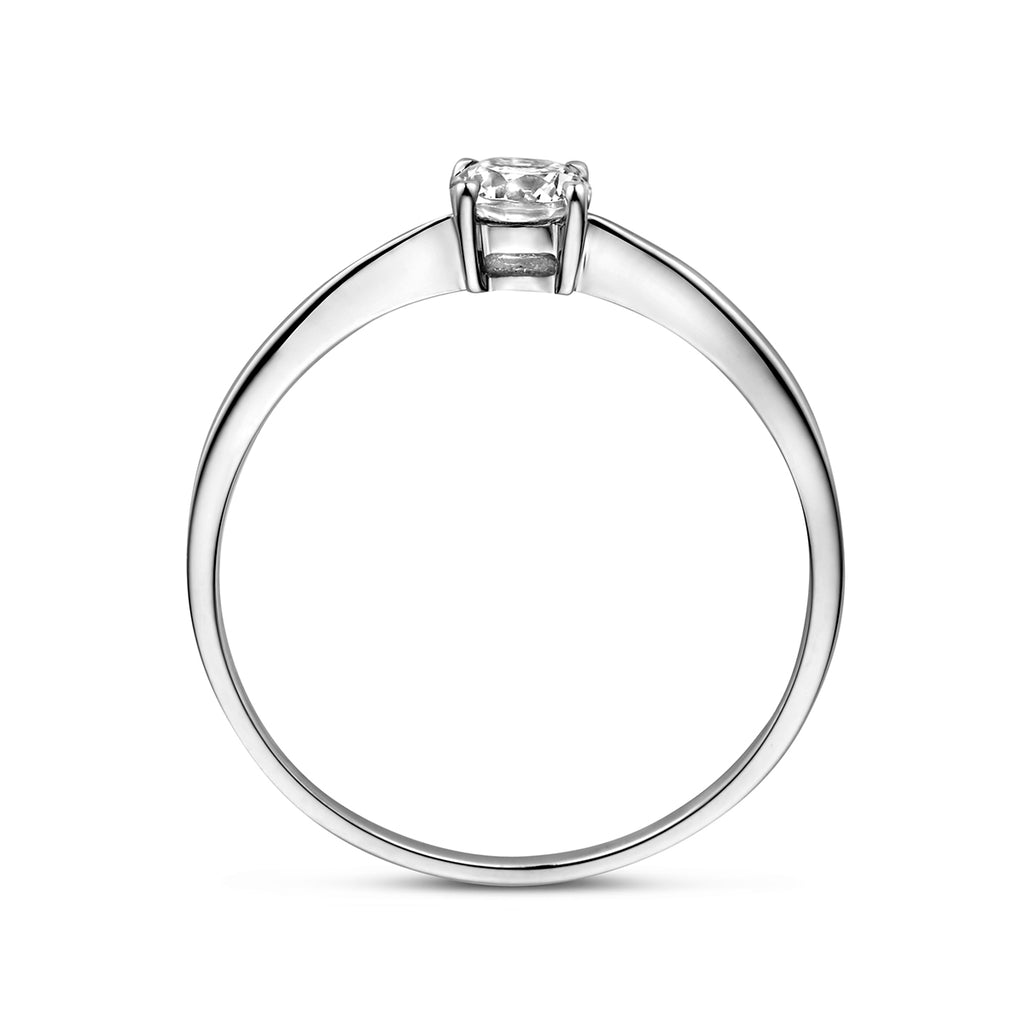 Ring zirkonia 14k witgoud
