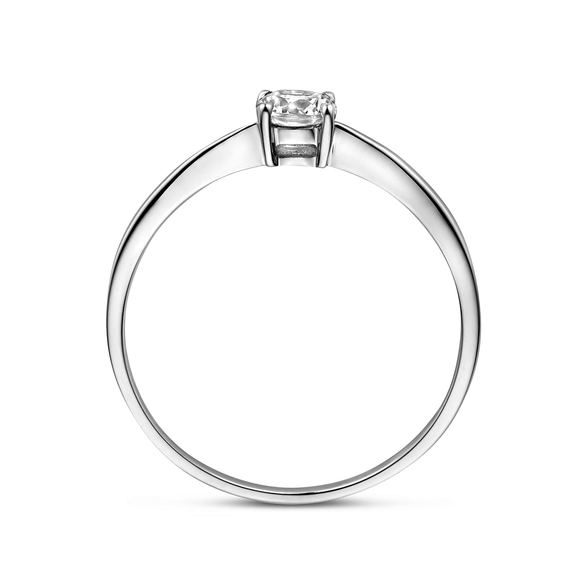Ring zirkonia 14k witgoud
