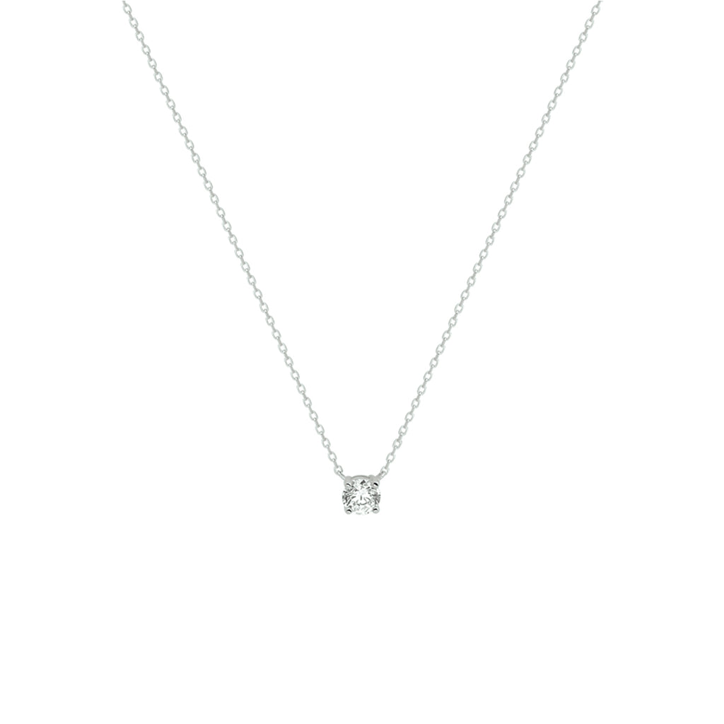 Collier zirkonia 40 - 42 - 44 cm 14k witgoud