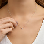 Collier zirkonia 40 - 42 - 44 cm 14k witgoud