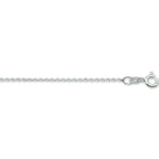 Collier anker gediamanteerd 1,1 mm 14k witgoud