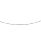Collier anker plat 0,8 mm 14k witgoud