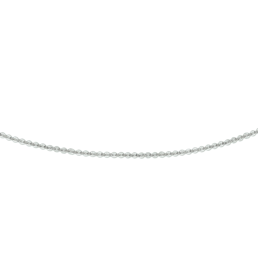 Collier anker rond 1,2 mm 14k witgoud
