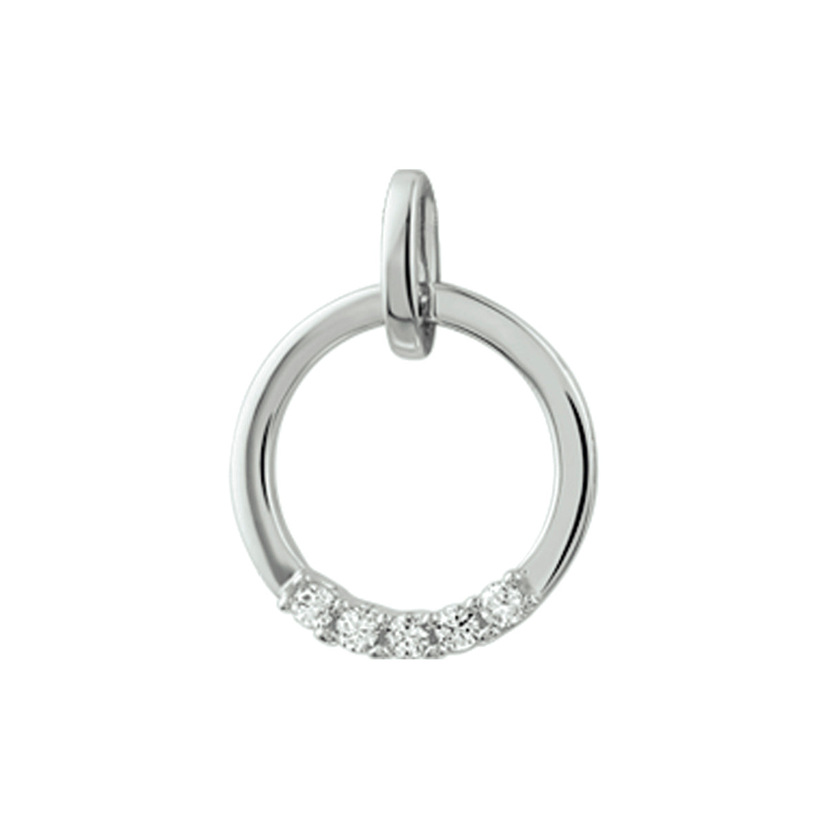 Hanger diamant 0.10ct h si 14k witgoud